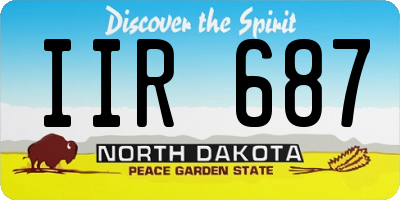 ND license plate IIR687