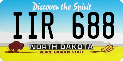 ND license plate IIR688