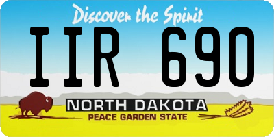 ND license plate IIR690