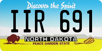 ND license plate IIR691