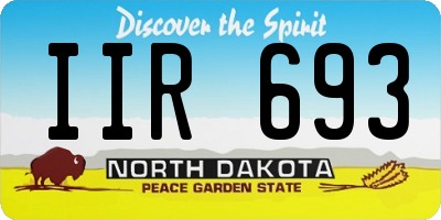 ND license plate IIR693