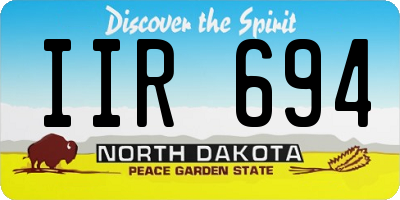 ND license plate IIR694