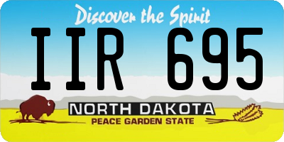 ND license plate IIR695