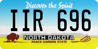ND license plate IIR696
