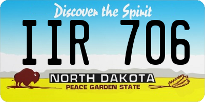 ND license plate IIR706