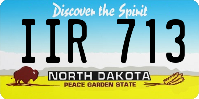 ND license plate IIR713