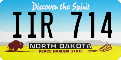 ND license plate IIR714