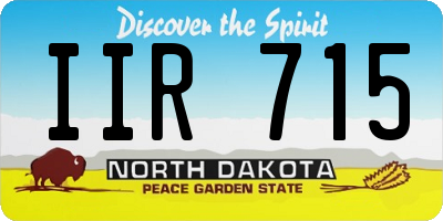 ND license plate IIR715