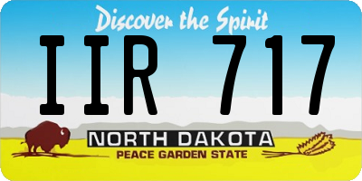 ND license plate IIR717