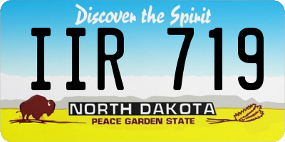 ND license plate IIR719