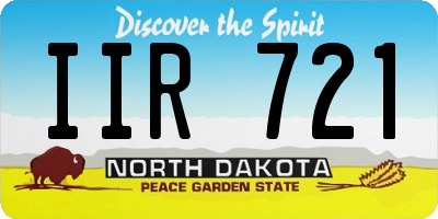 ND license plate IIR721