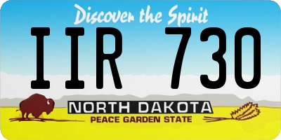 ND license plate IIR730