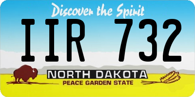 ND license plate IIR732