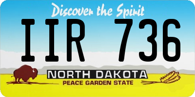 ND license plate IIR736