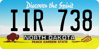 ND license plate IIR738