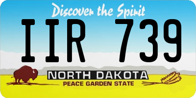 ND license plate IIR739