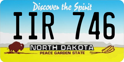 ND license plate IIR746