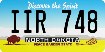 ND license plate IIR748