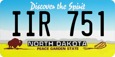 ND license plate IIR751