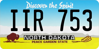 ND license plate IIR753