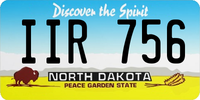 ND license plate IIR756