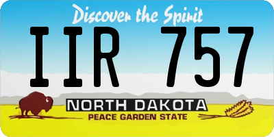 ND license plate IIR757