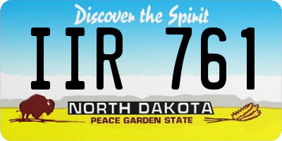 ND license plate IIR761