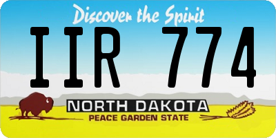 ND license plate IIR774