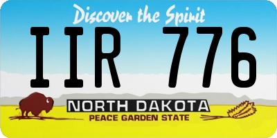 ND license plate IIR776