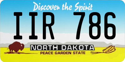 ND license plate IIR786