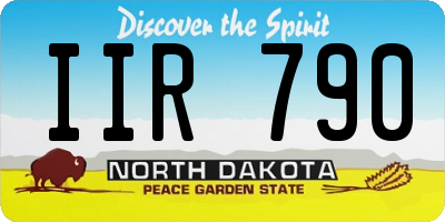 ND license plate IIR790
