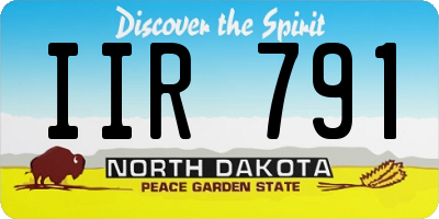 ND license plate IIR791