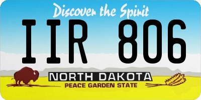 ND license plate IIR806