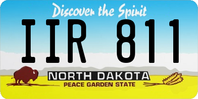 ND license plate IIR811