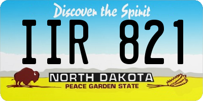 ND license plate IIR821