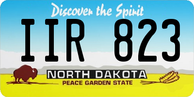 ND license plate IIR823