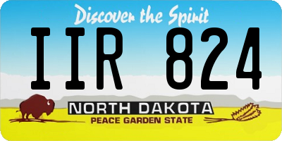 ND license plate IIR824