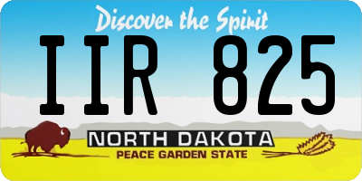 ND license plate IIR825