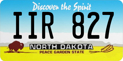 ND license plate IIR827