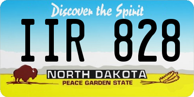 ND license plate IIR828