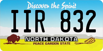 ND license plate IIR832