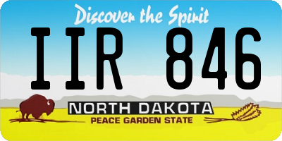 ND license plate IIR846