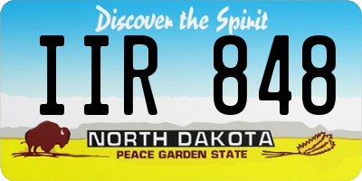 ND license plate IIR848