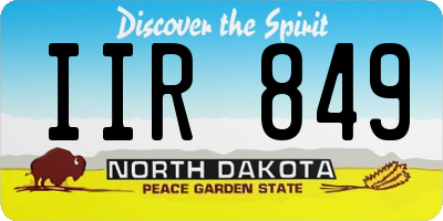 ND license plate IIR849
