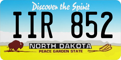 ND license plate IIR852