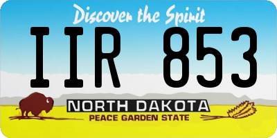 ND license plate IIR853