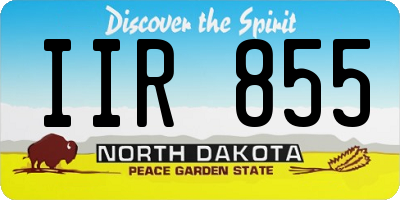 ND license plate IIR855