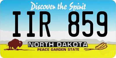ND license plate IIR859
