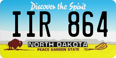 ND license plate IIR864