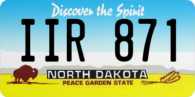 ND license plate IIR871